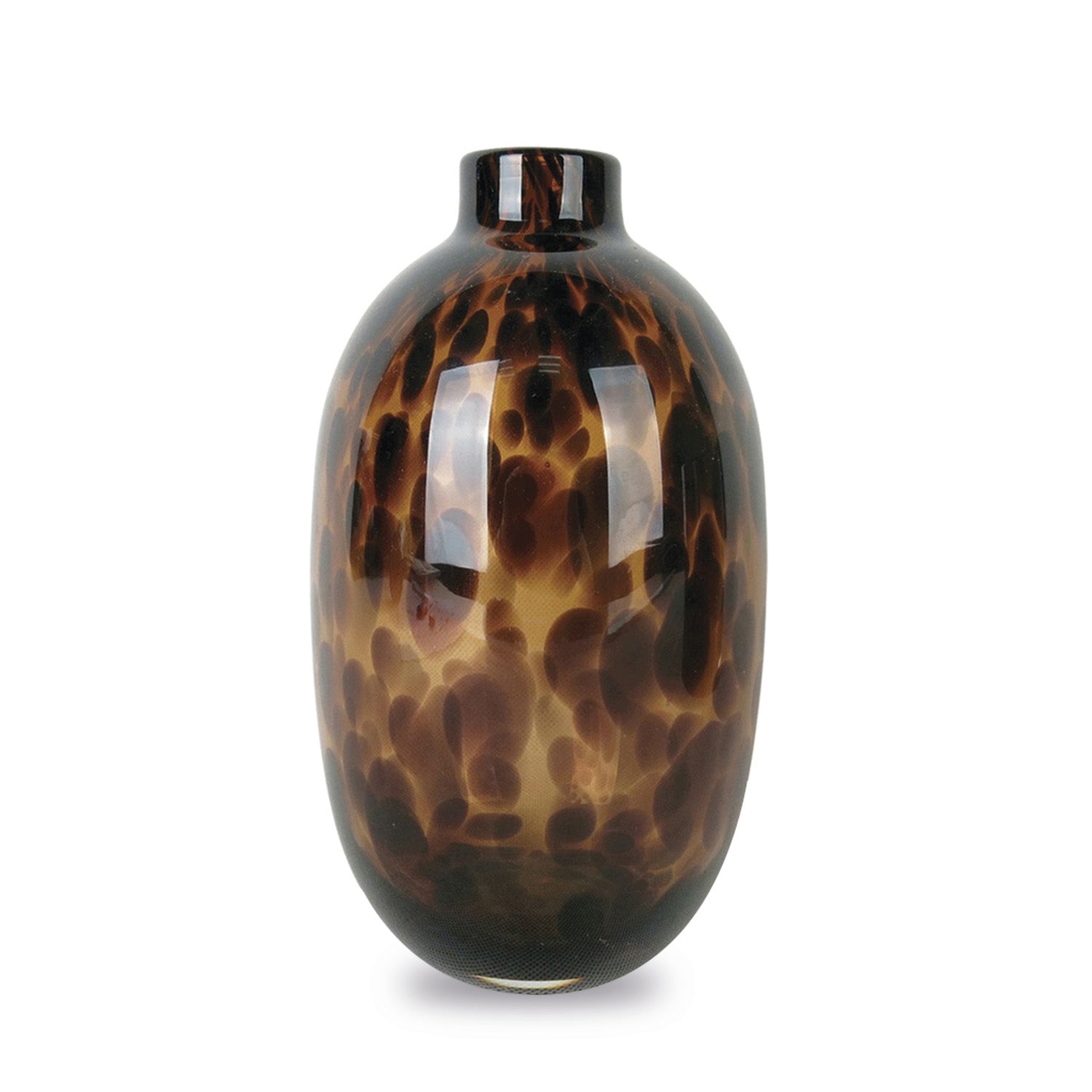 VASE ALAN LEOPARD BRUN