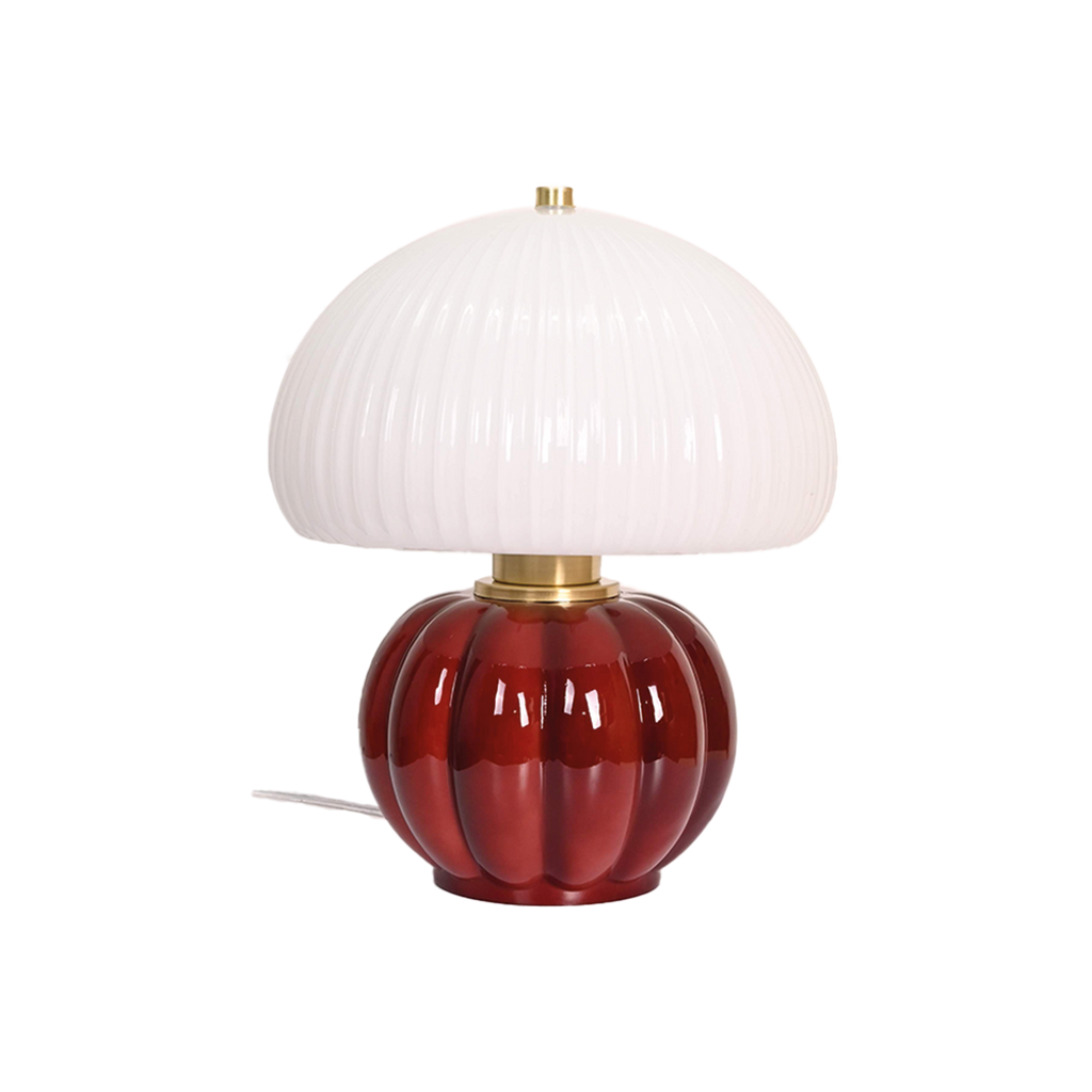 LAMPE MADELEINE BLEU/MOKA/BURGANDY