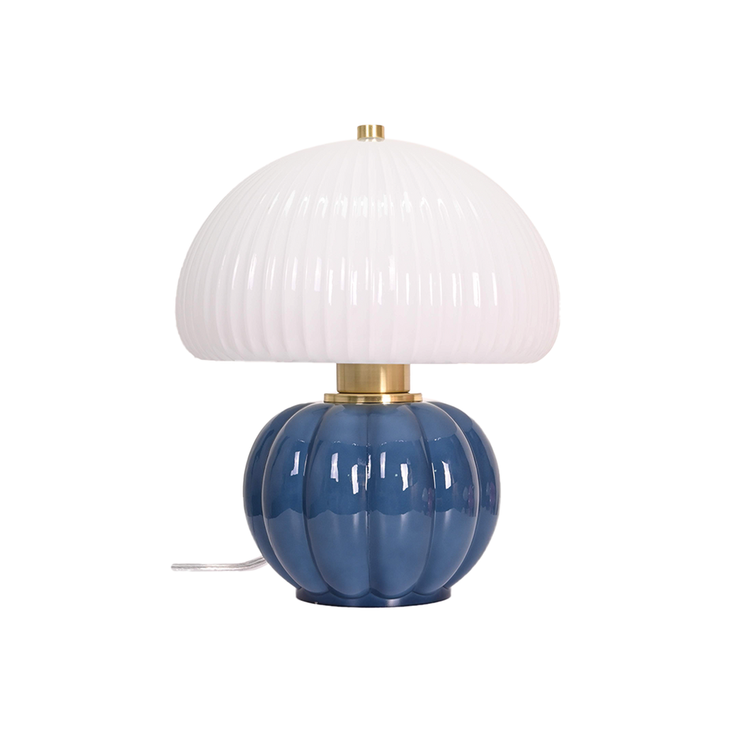 LAMPE MADELEINE BLEU/MOKA/BURGANDY