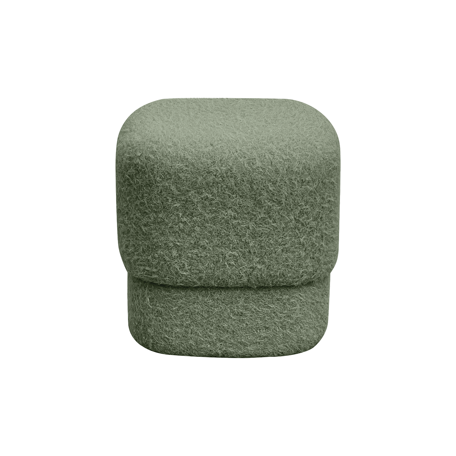 TABOURET RETROPLUSH FLUFF VERT 40X40X40CM