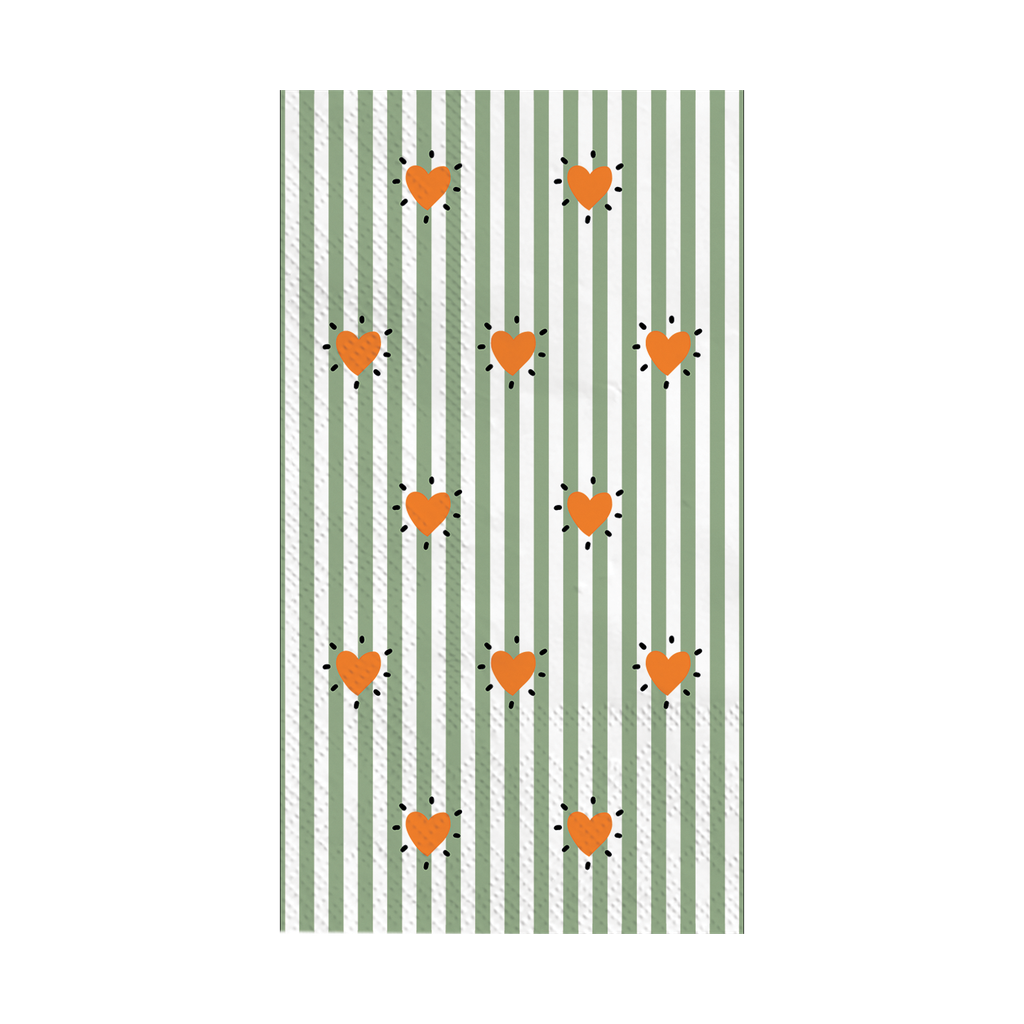 Serviette en Papier - Rayure Coeur
