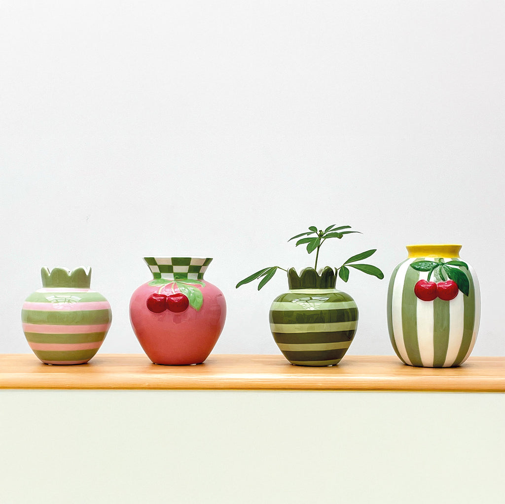 VASE ONDULE KAKI