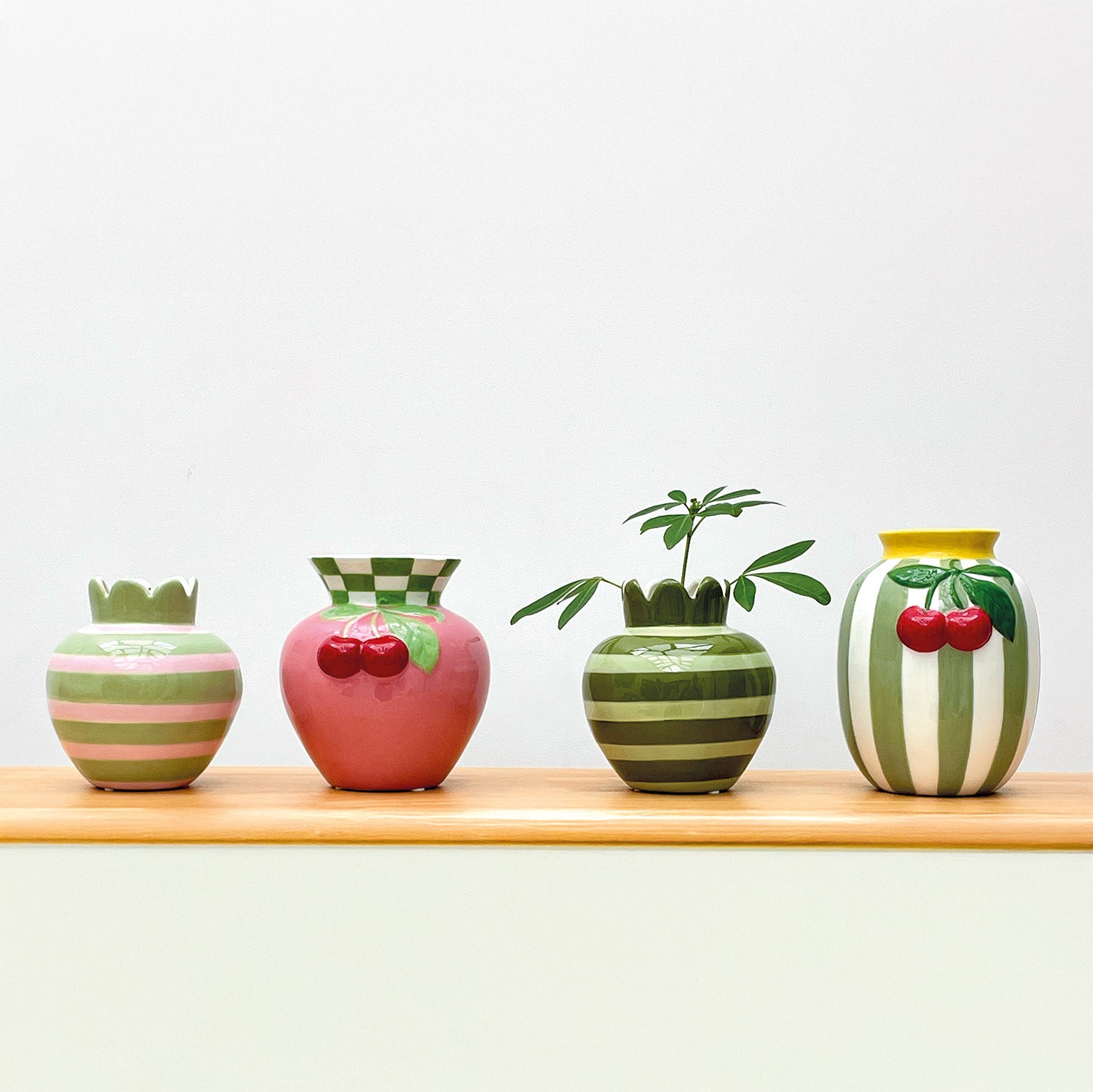 VASE ONDULE KAKI