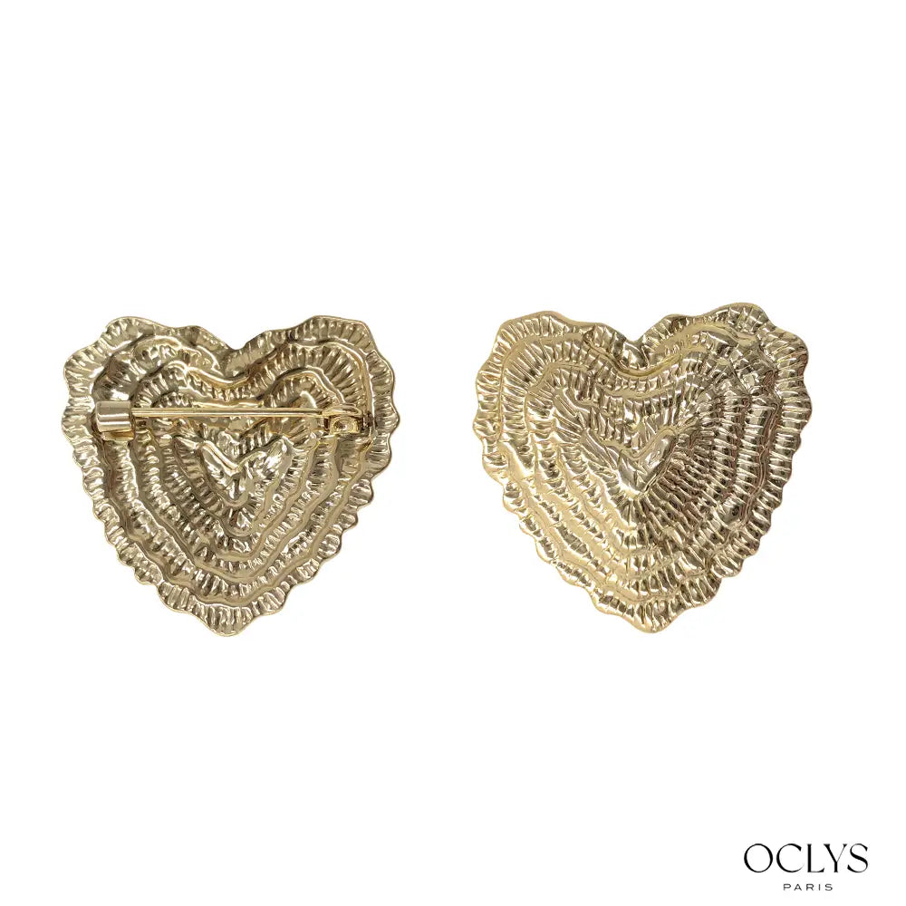 Broche - Coeur martelé