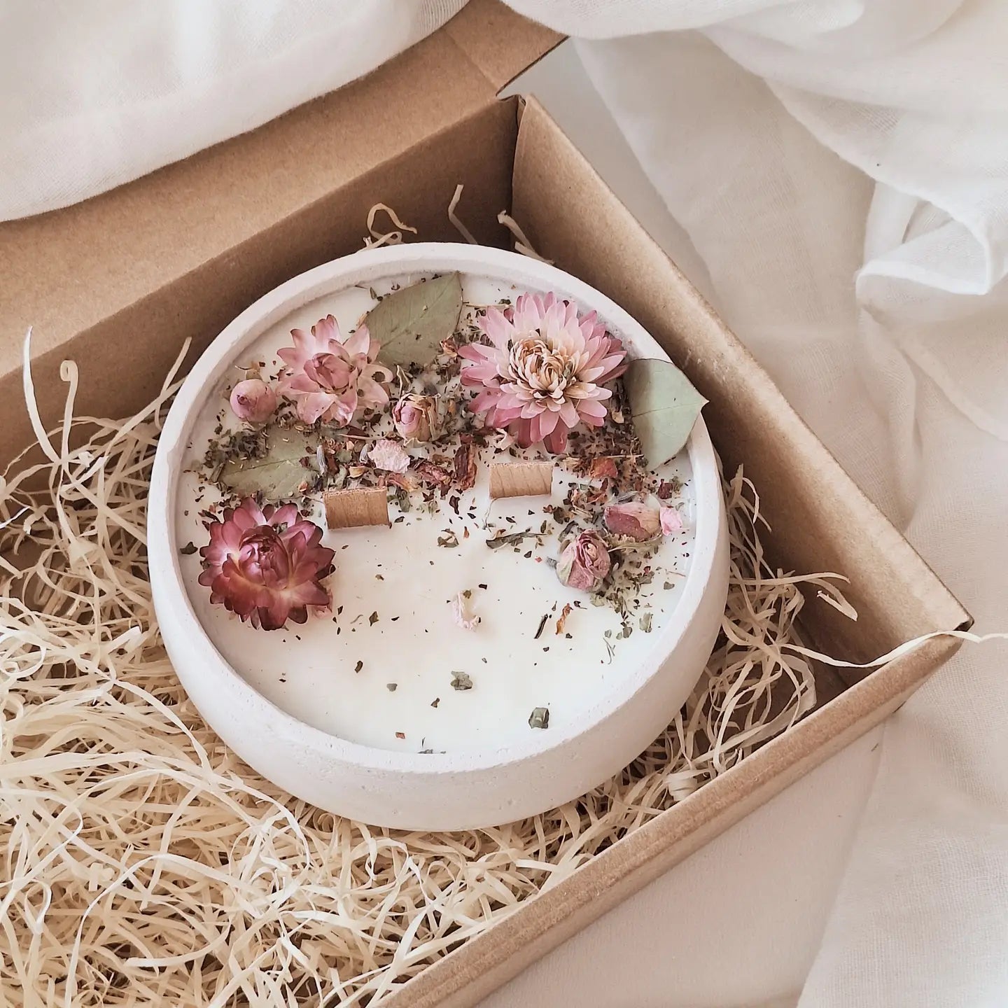 BOUGIE FLORALE - Cire de Soja