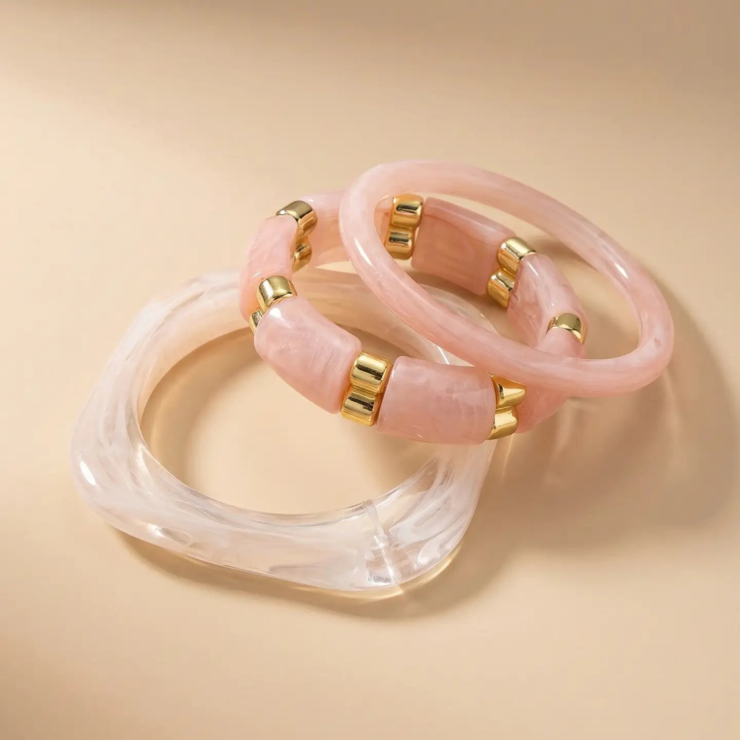Lot de trois bracelets - Aura Rose