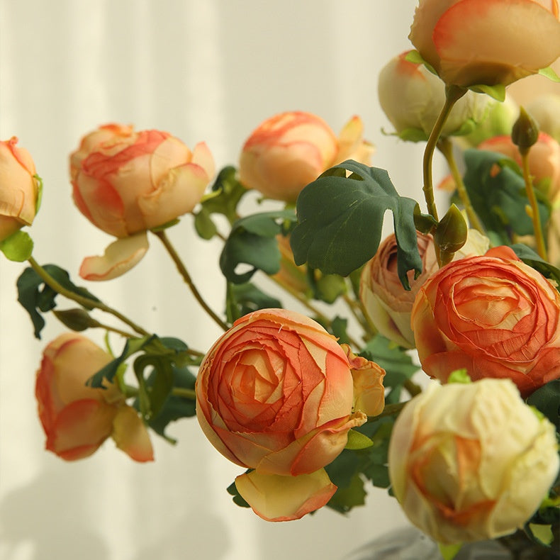 Rose artificielle - Orange