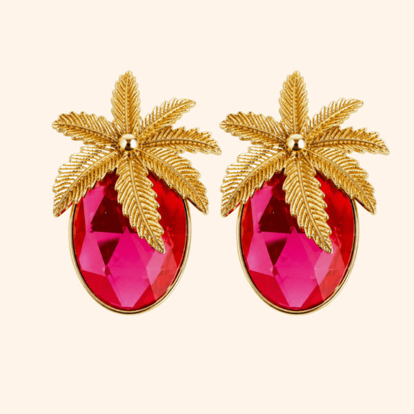 Bijou de bouton - Palmananas Rose Magenta