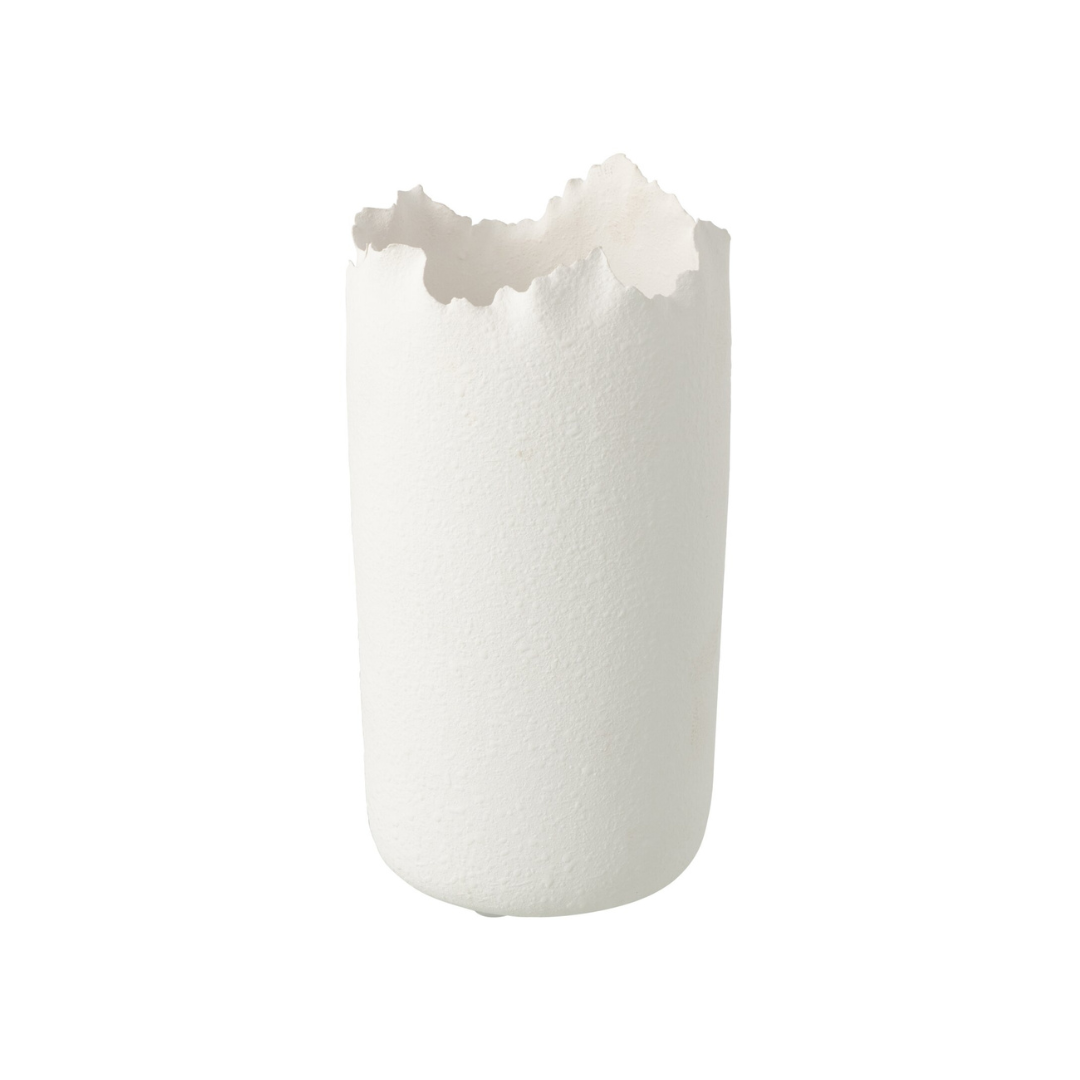 Vase Irrégulier Argile - Blanc L