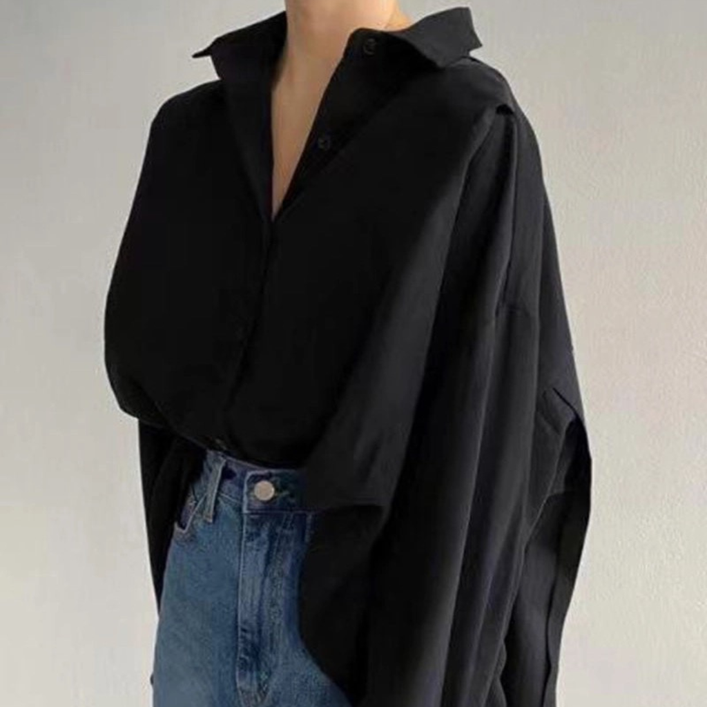 Chemise Dos Plissé - Noir