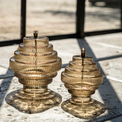 LAMPE A HUILE - Spirale Champagne
