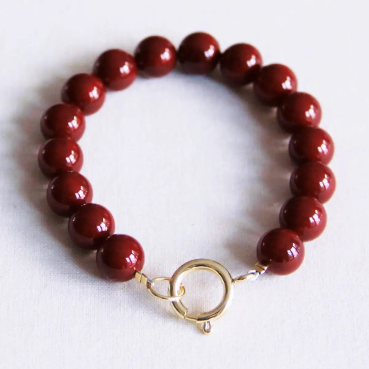 Bracelet en Perle Naturelle - Bordeaux