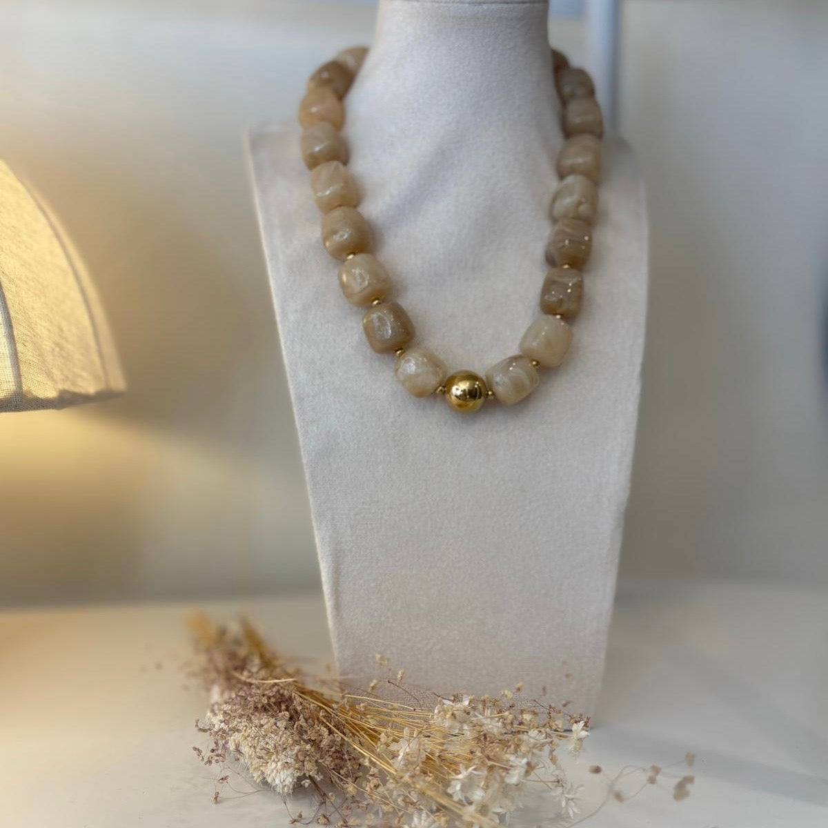 COLLIER - Perle Carré Nacre