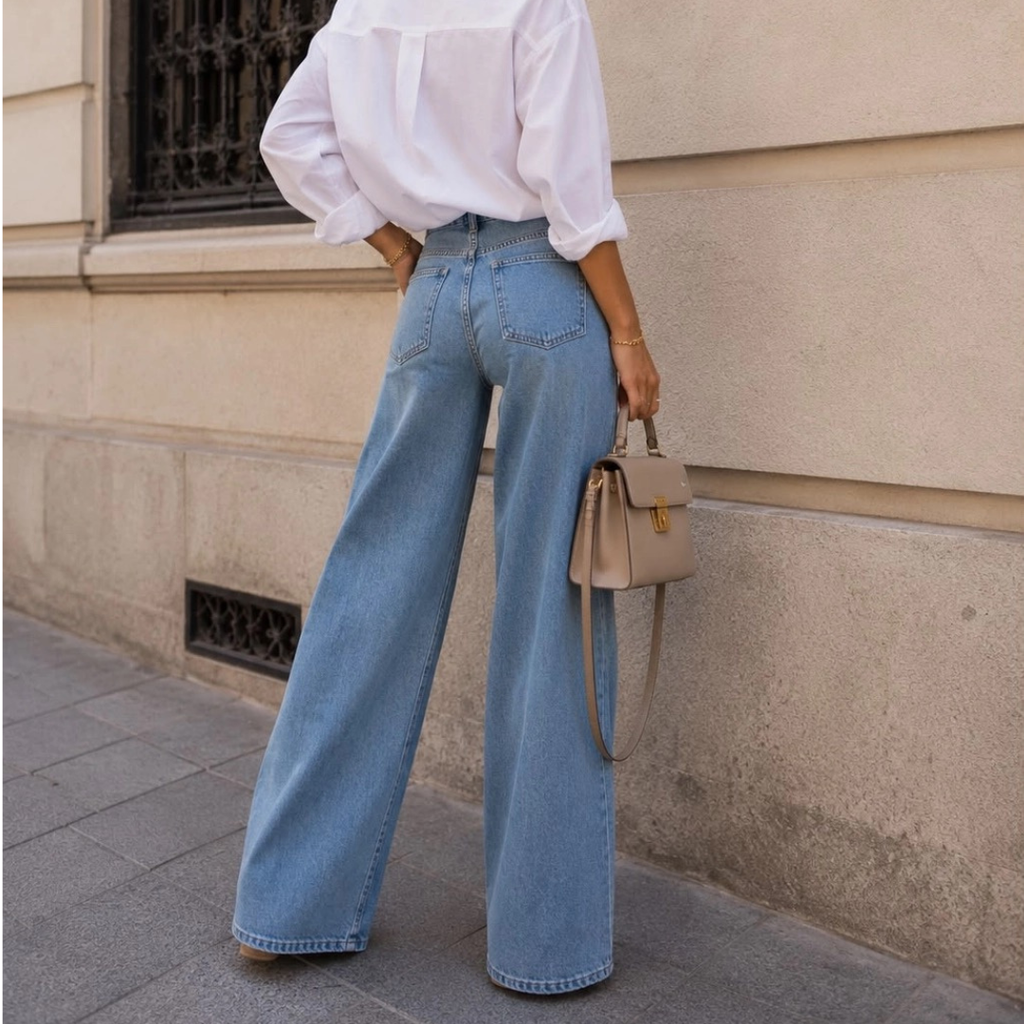 Jean Coupe Droite - Bleu Clair