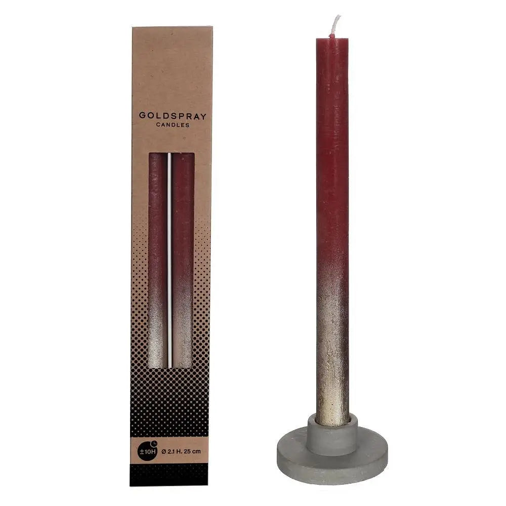 BOUGIE BORDEAUX GOLD - Lot de 2