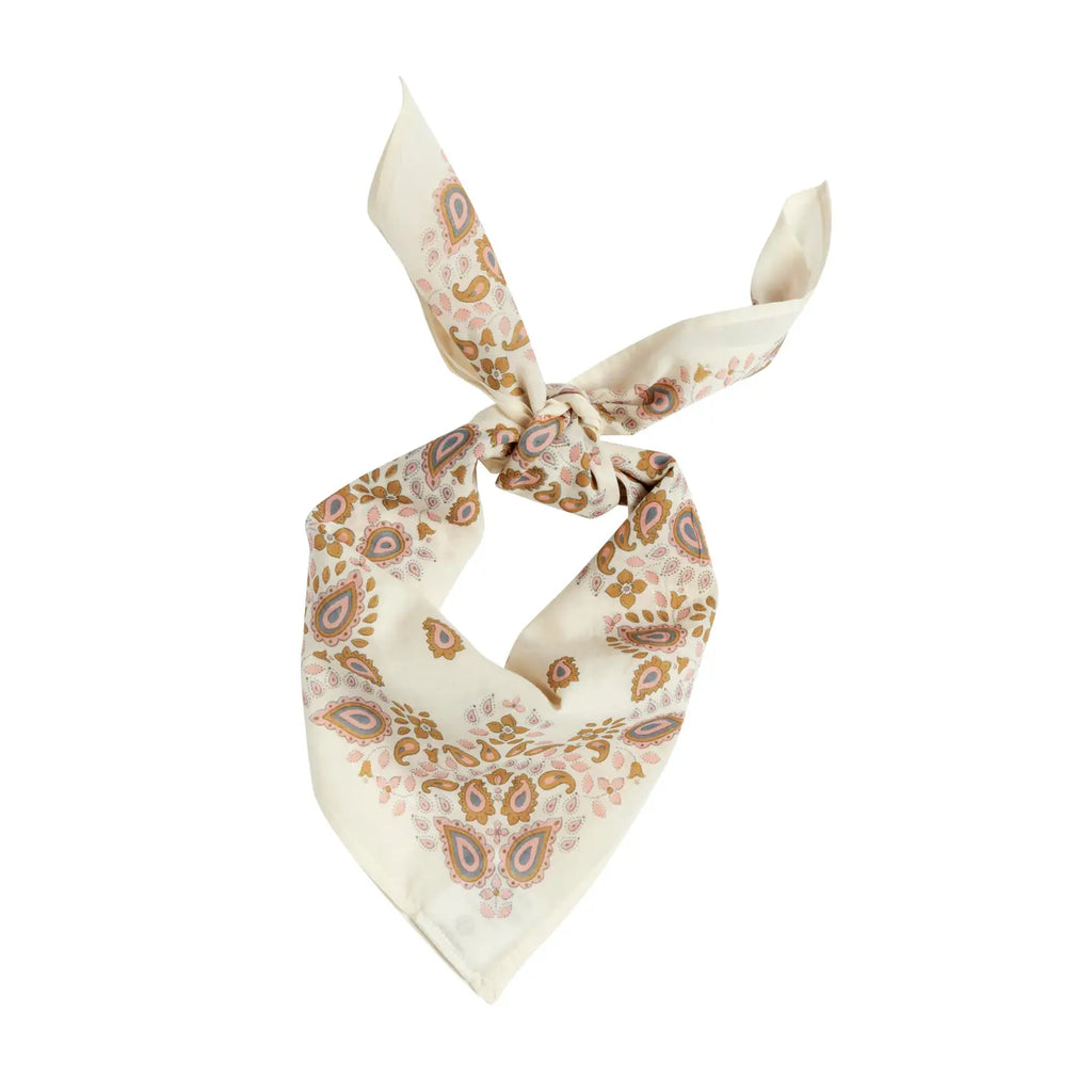 Petit Foulard Indien - Écru Rosé