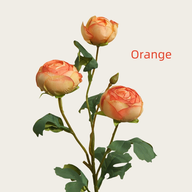 Rose artificielle - Orange