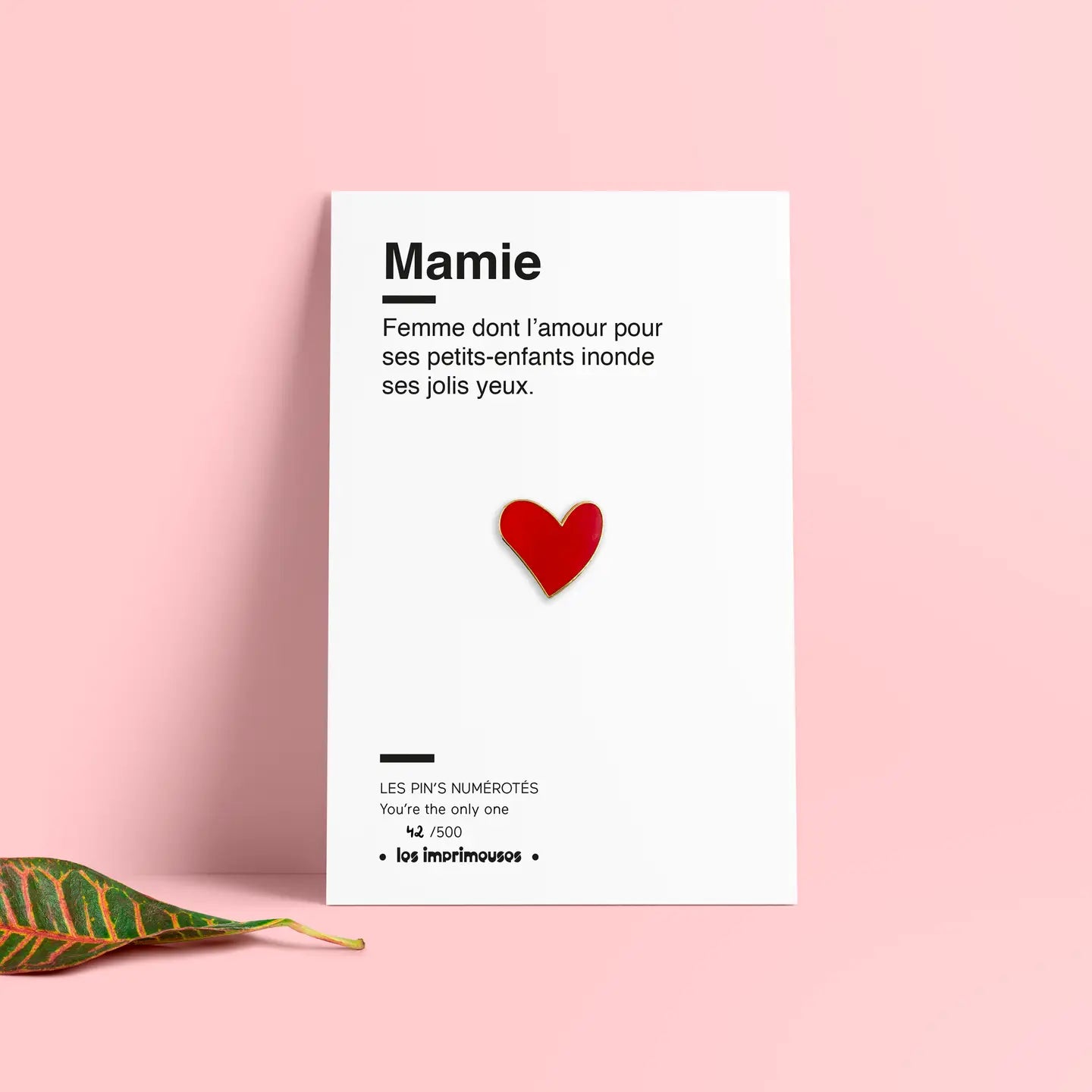 Pin's Coeur Rouge - Mamie