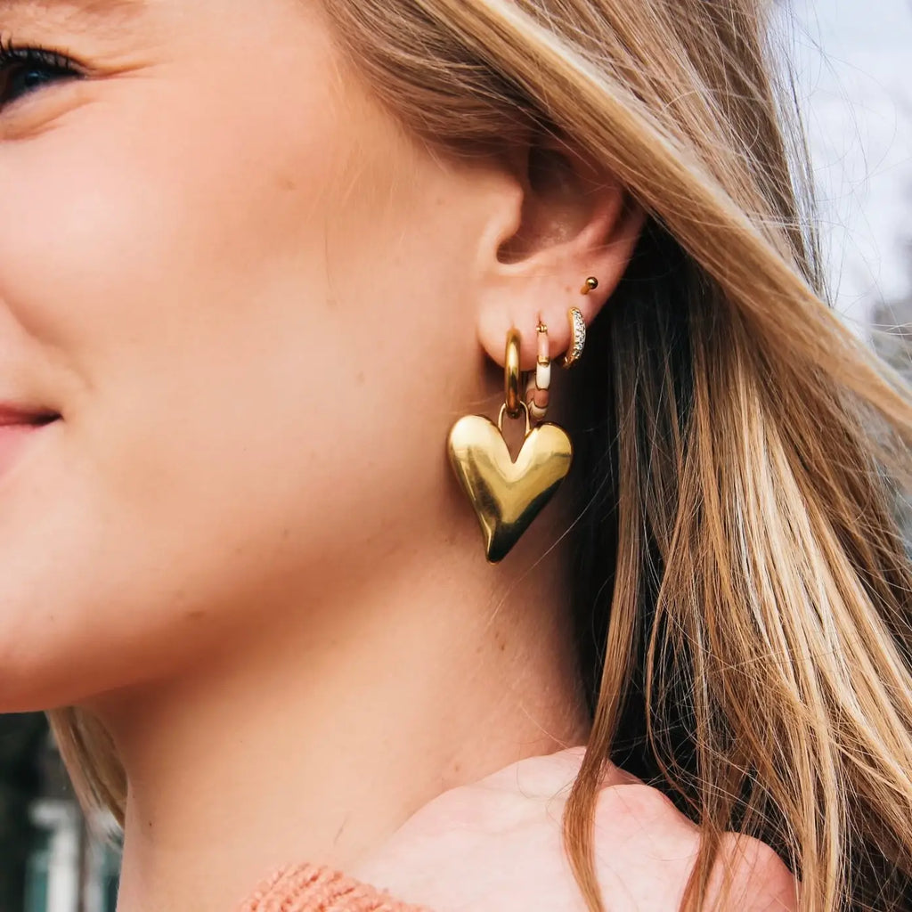 Boucles d'Oreilles - Coeur plein