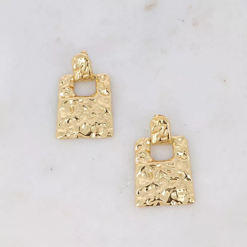 Boucles d'oreilles pendante - Martelé