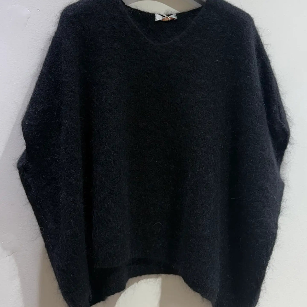 Pull Poncho Mohair - Noir