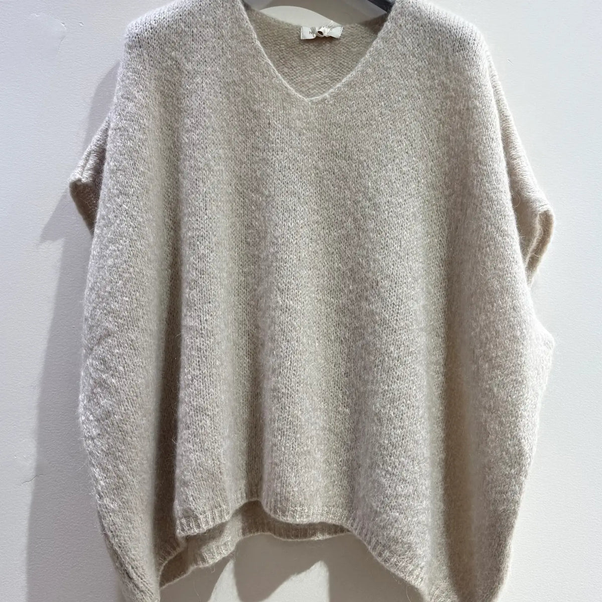 Pull Poncho Mohair - Beige