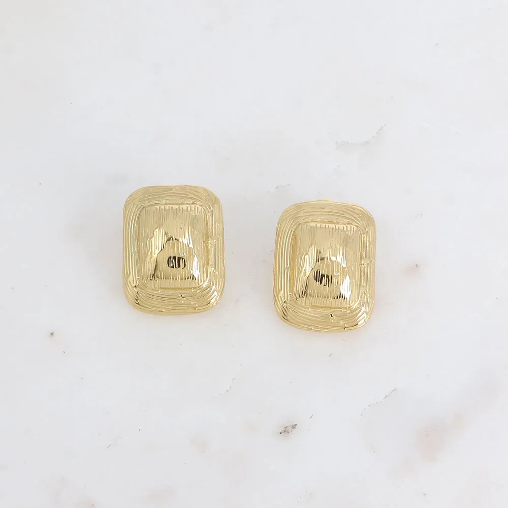 Boucles d'oreilles - Elea Rectangle Doré