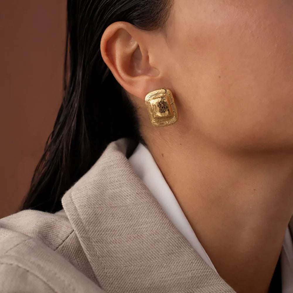 Boucles d'oreilles - Elea Rectangle Doré