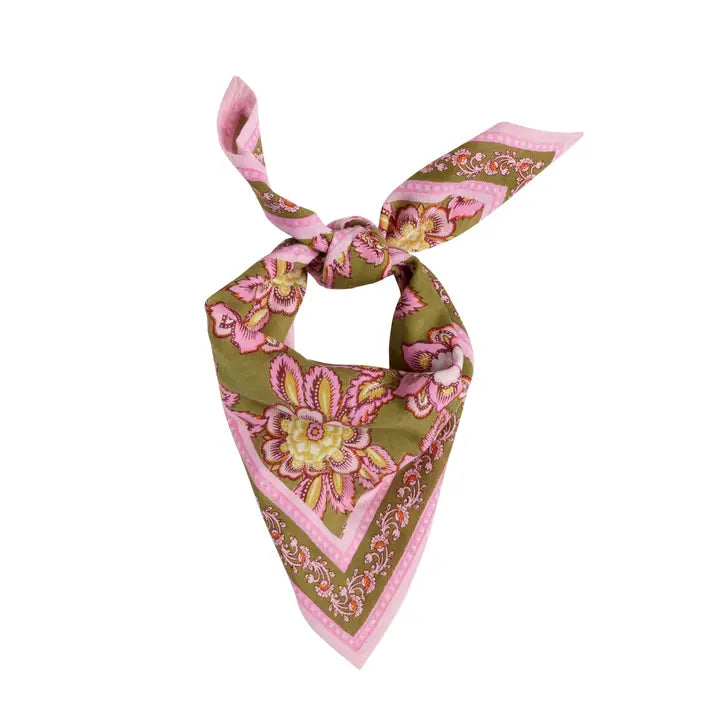 Petit Foulard Indien - Jakarta Olive