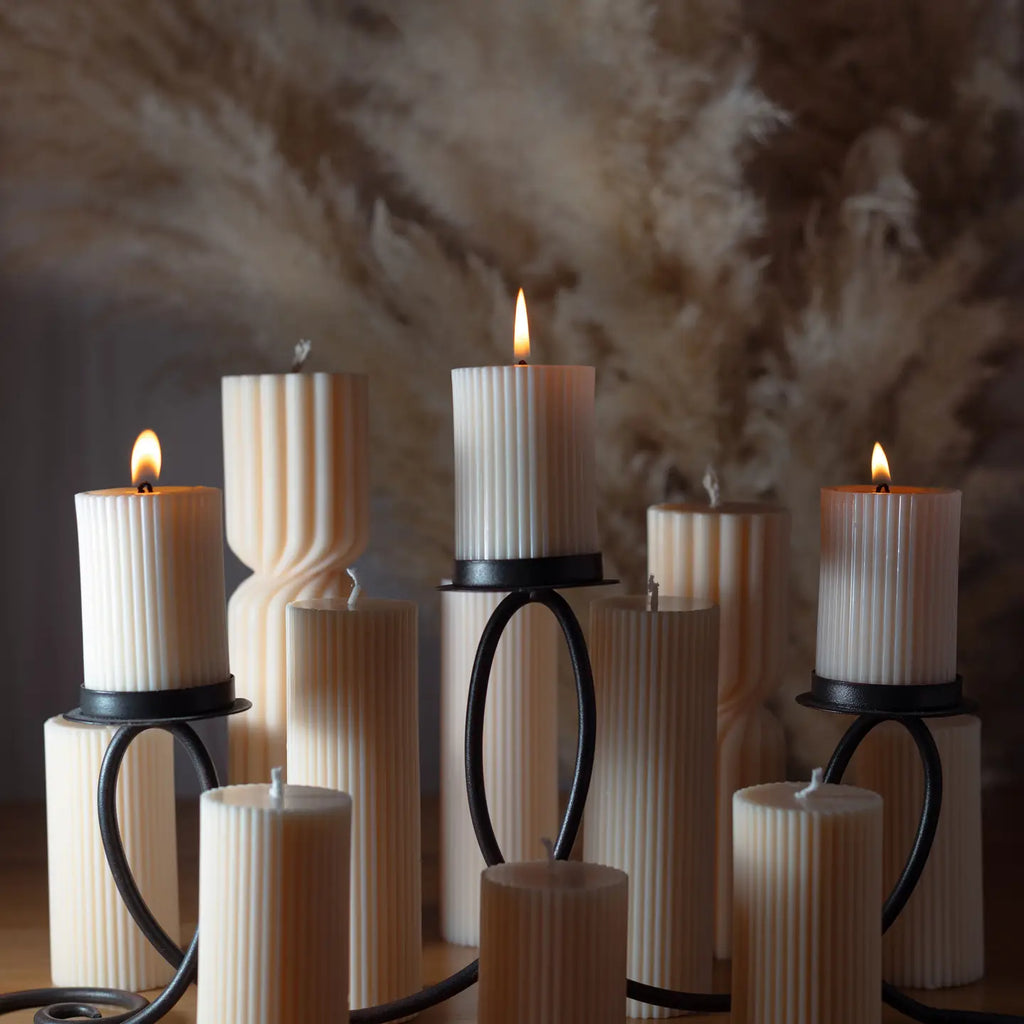 BOUGIE PILIER COTELE CREME GRANDE