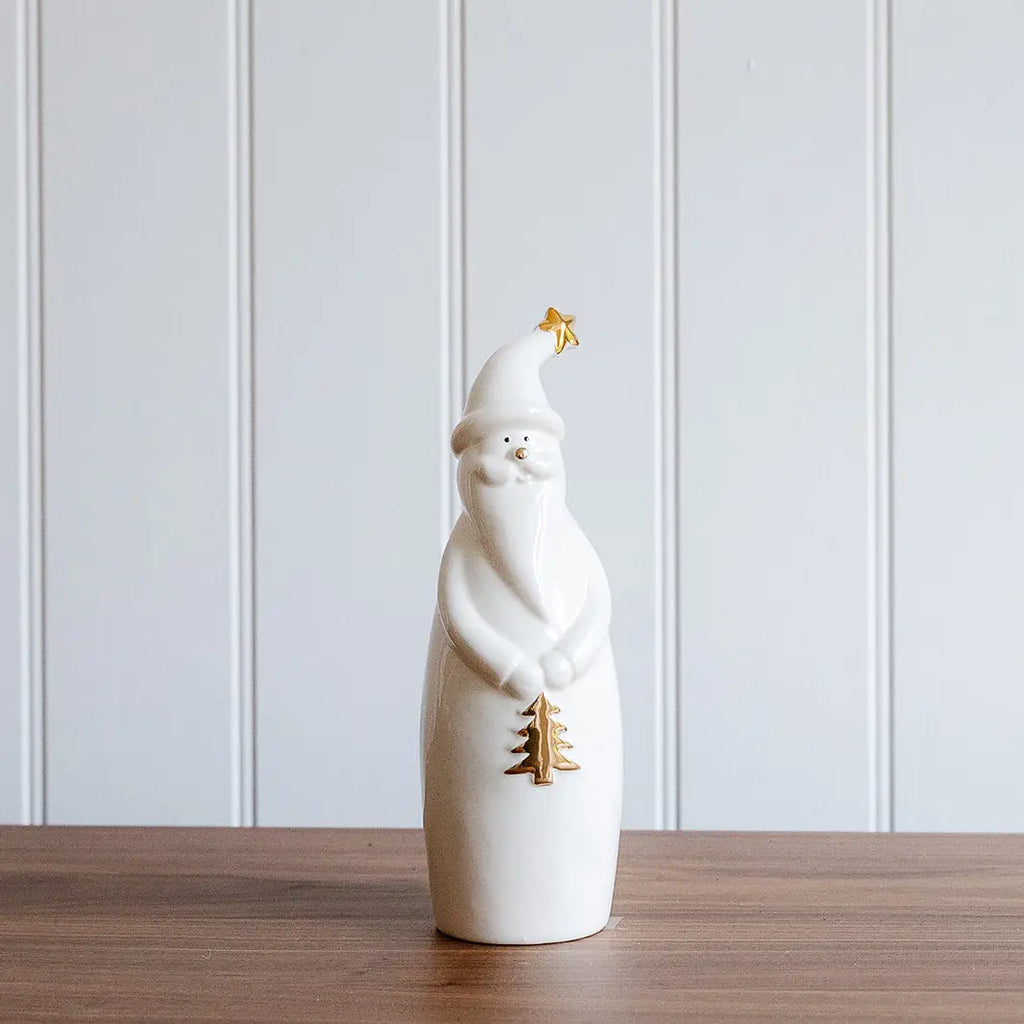 PERE NOEL - Céramique Blanc et Or