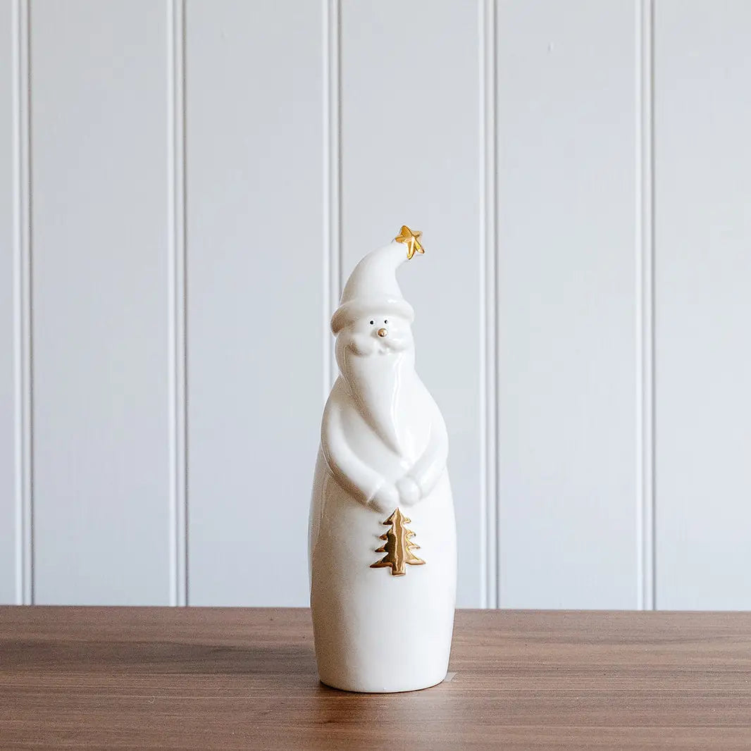 PERE NOEL - Céramique Blanc et Or