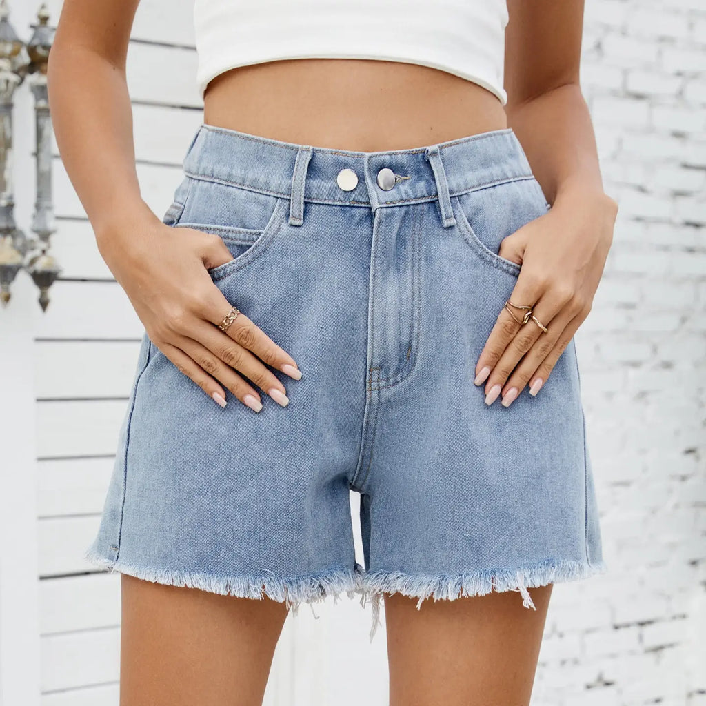 Short en jean - délavé
