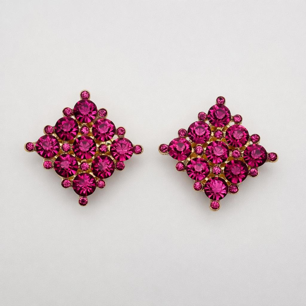 BIJOU DE BOUTON HONORE FUSHIA