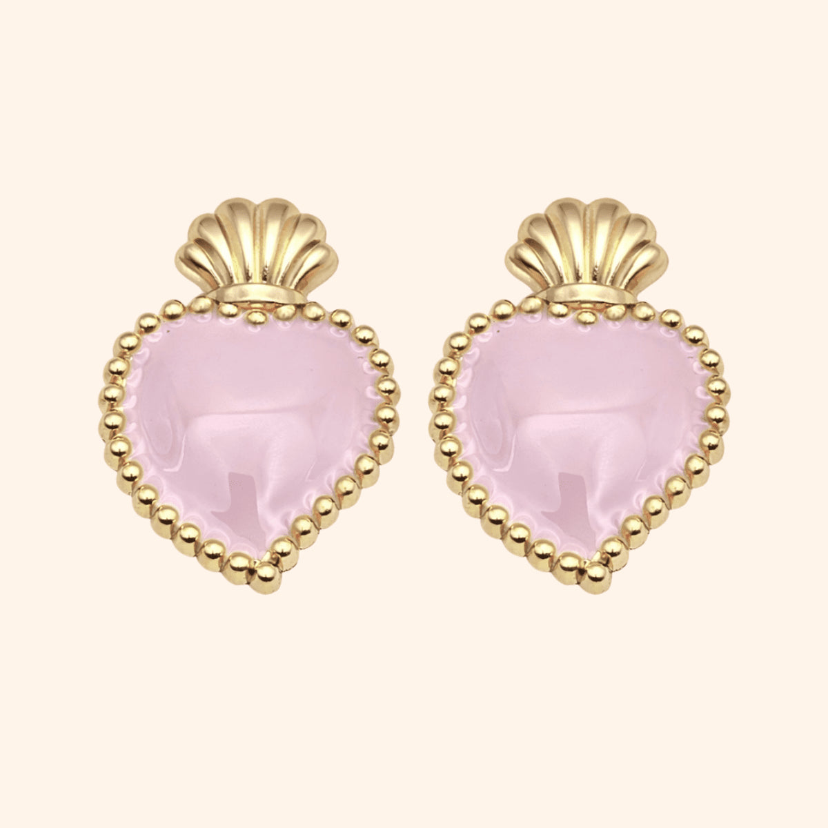 Bijou de bouton - Exvoto Rose Tendre