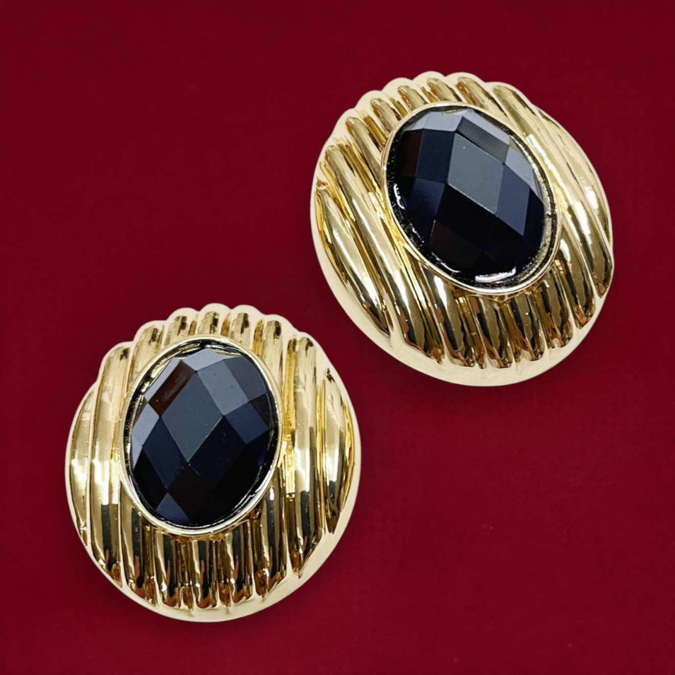 BIJOU DE BOUTON - Léopoldine Bleu Velvet XL