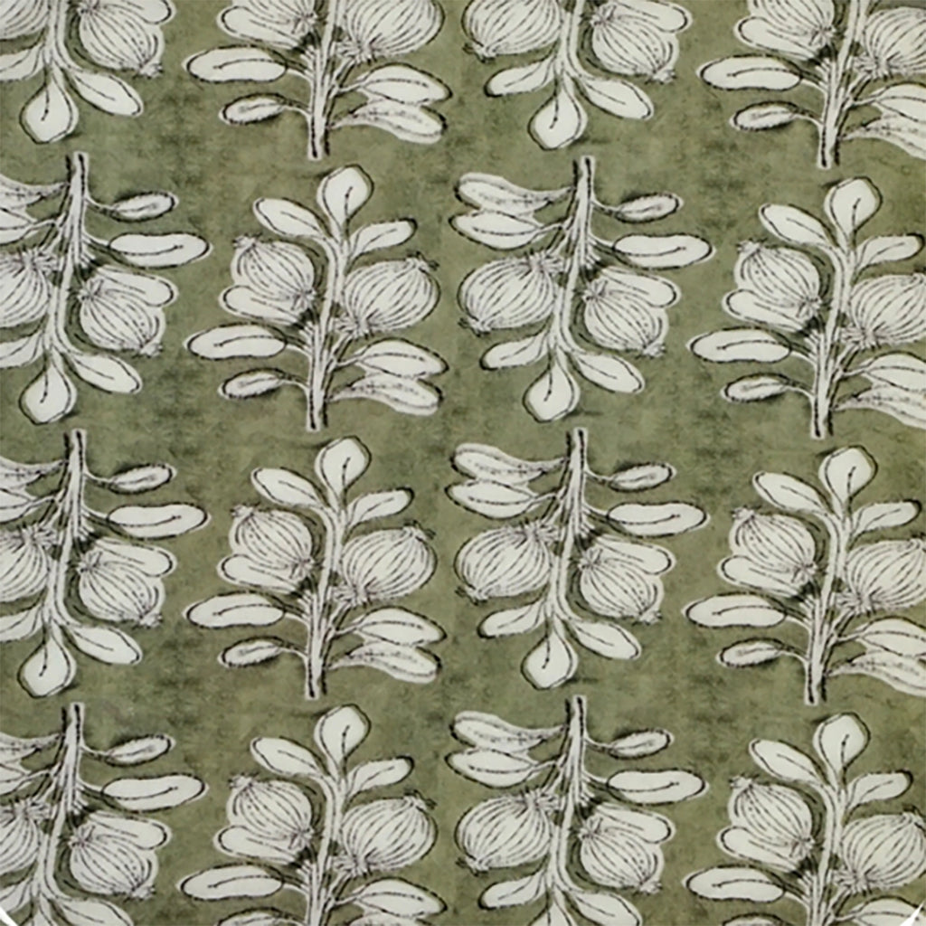 PLATEAU METAL EMAILLE ALHAMBRA OLIVE 16X16 BORDURE DOREE