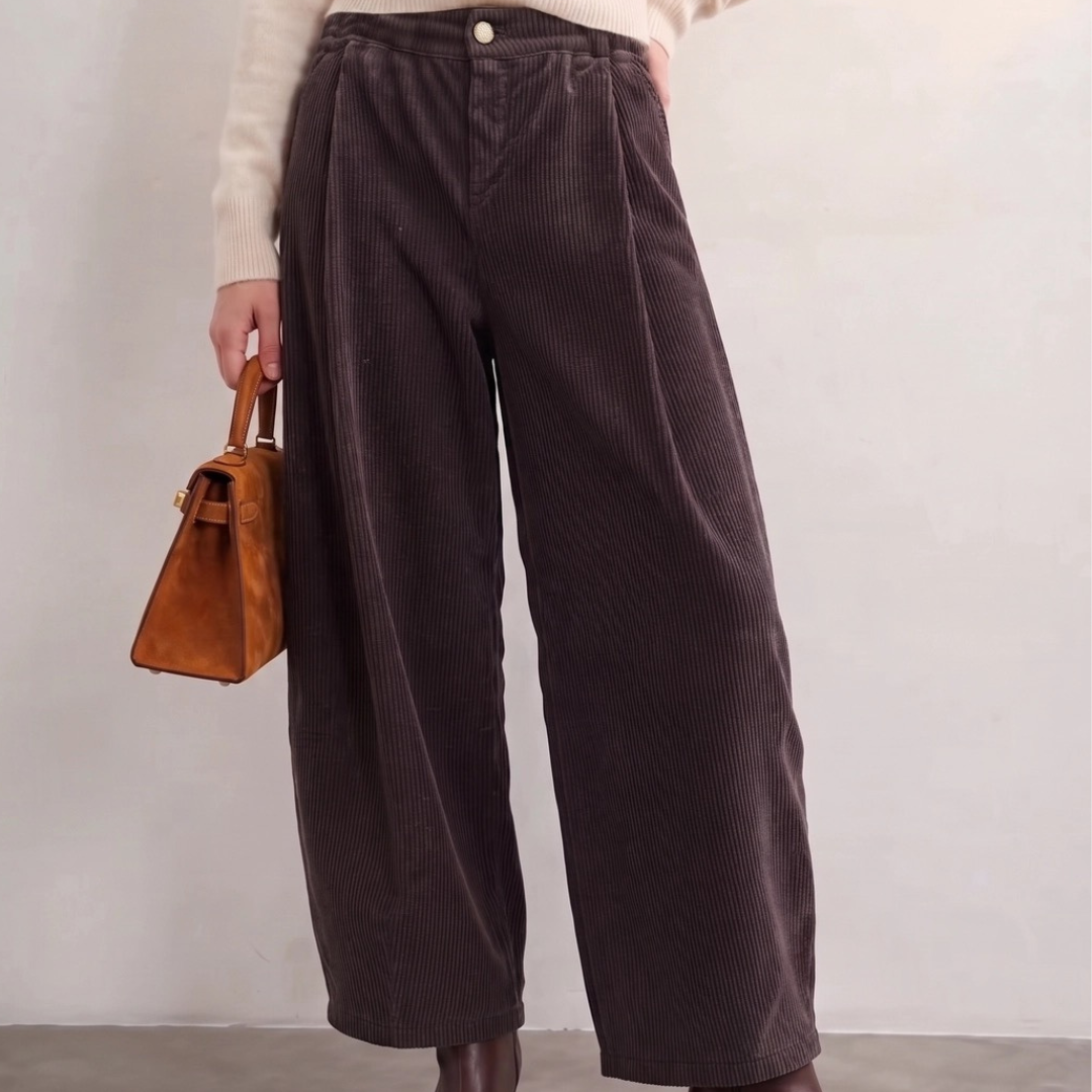 Pantalon en Velours Côtelé - Chocolat