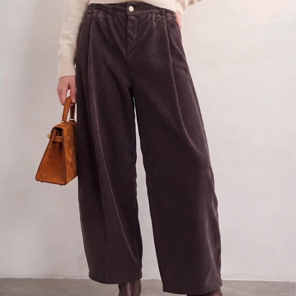 Pantalon en Velours Côtelé - Noir
