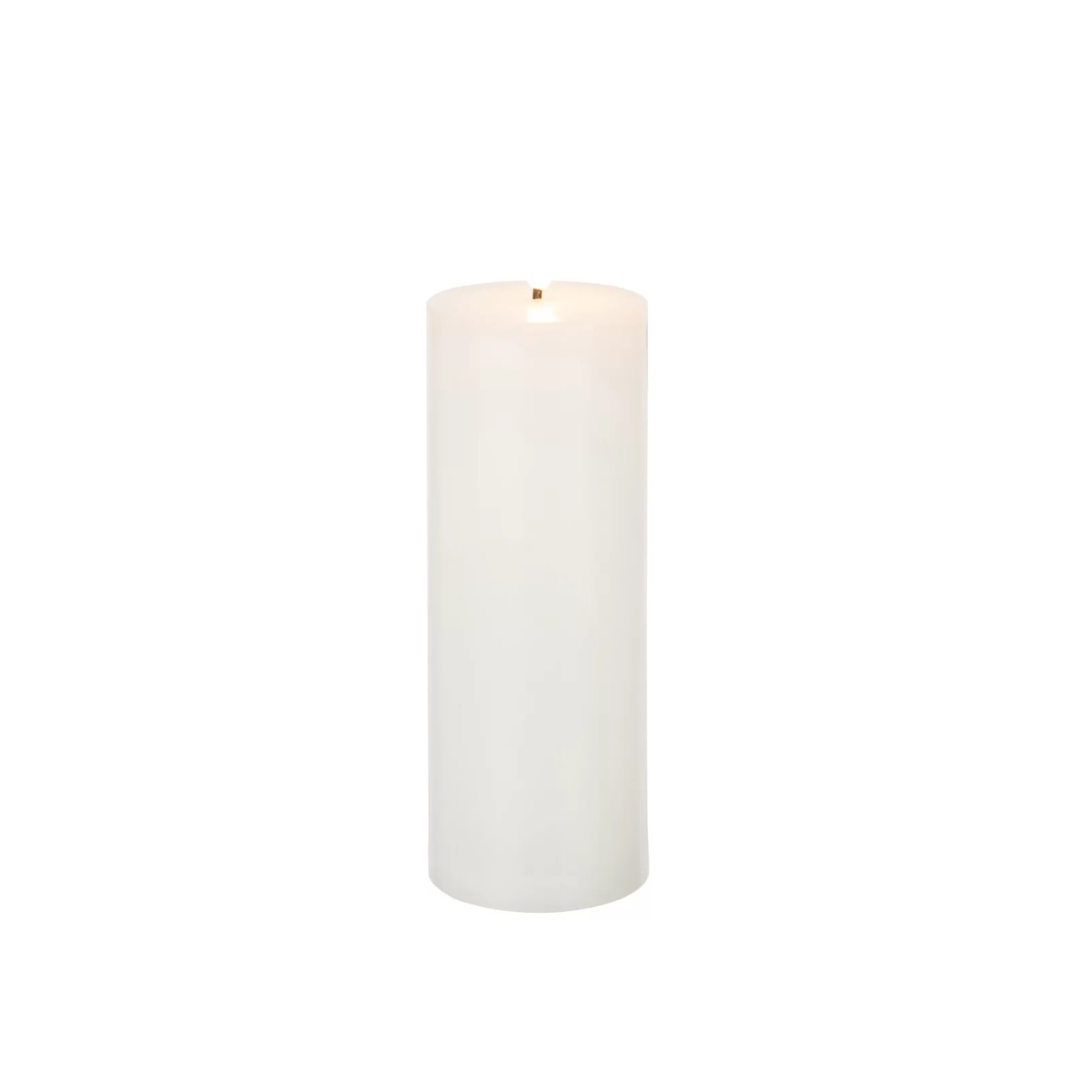 Bougie Led Blanche - 7,5 x 7,5 x 23 cm
