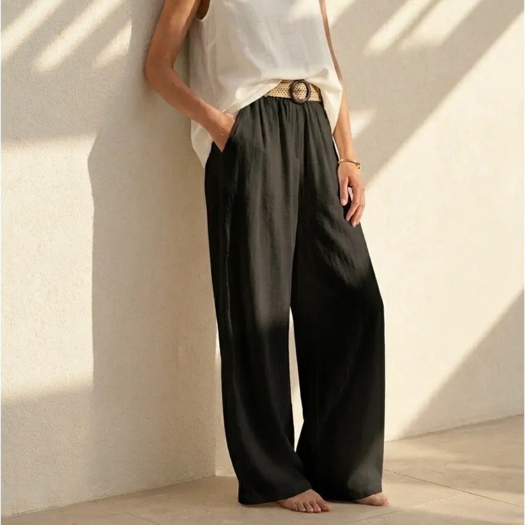 Pantalon large - Fluide noir