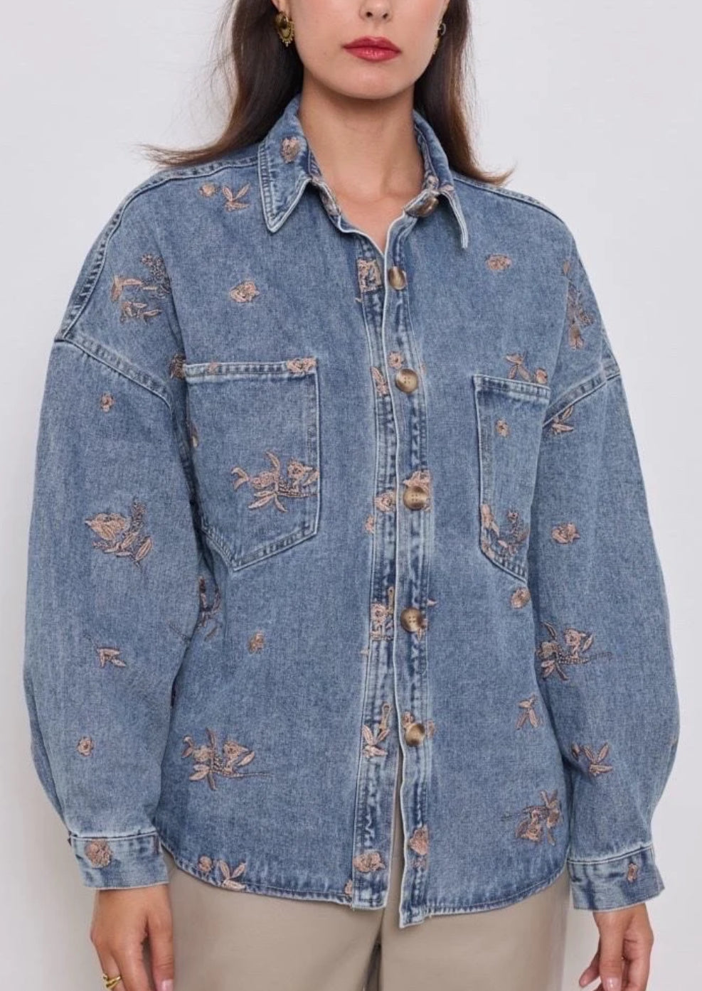 VESTE EN JEAN BRODERIE M L