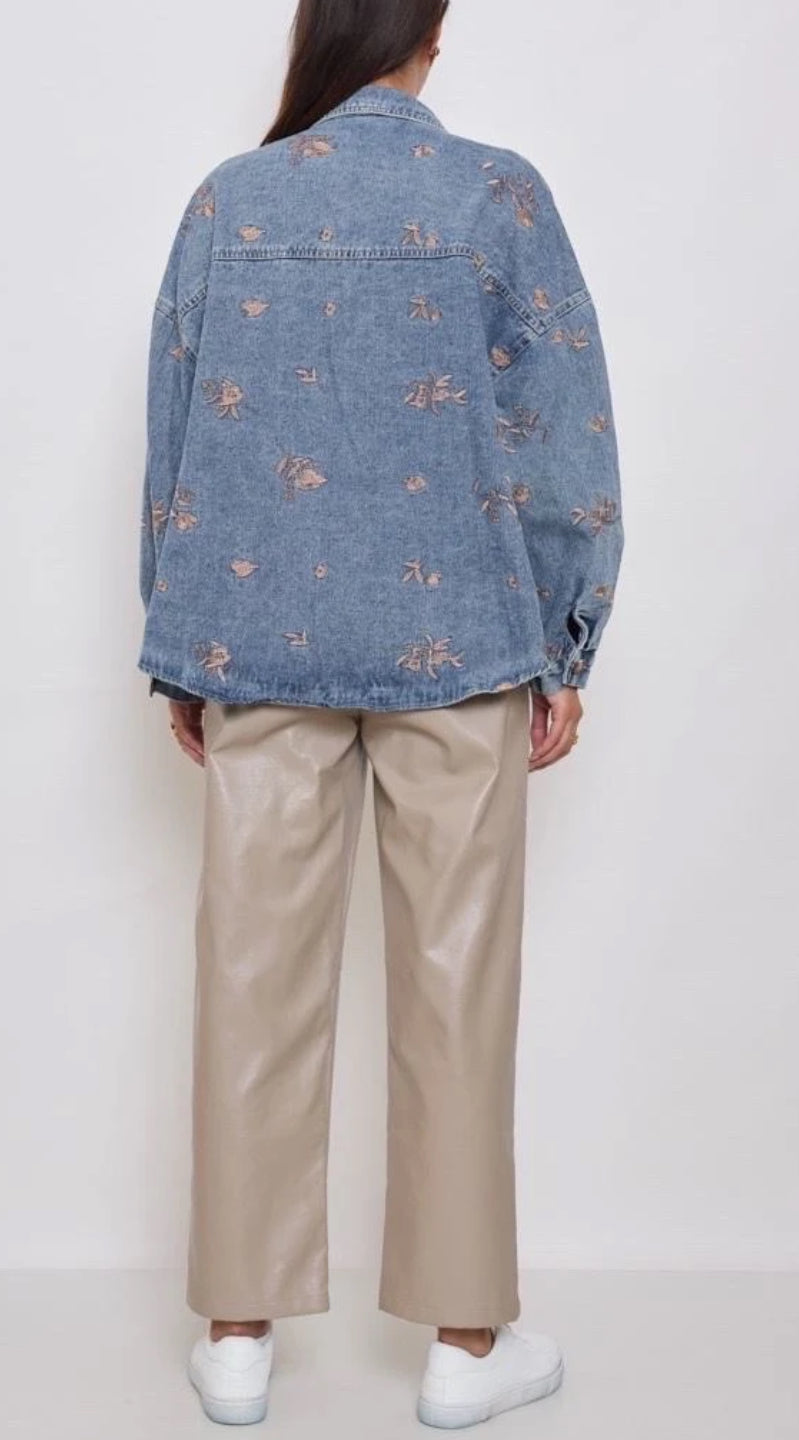 VESTE EN JEAN BRODERIE M L