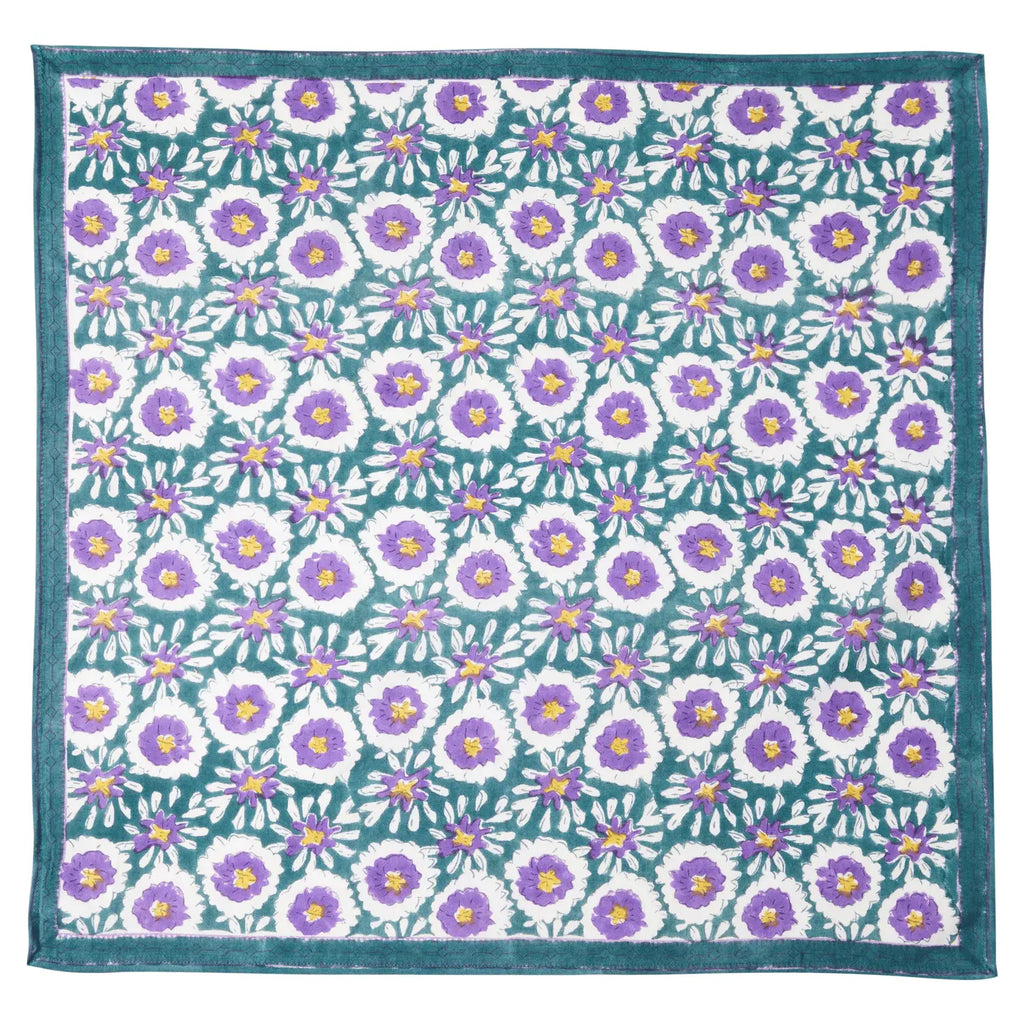 FOULARD INDIEN MARGOTTE VERT SAPIN