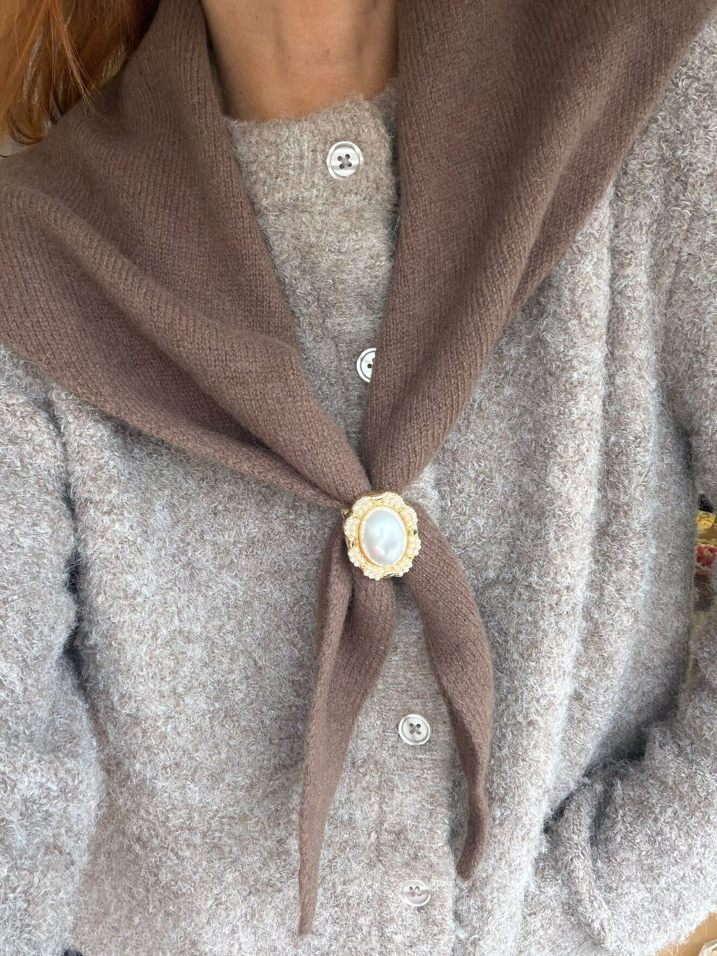 MAILLE TRIANGLE 100  LAINE GRIS MOYEN