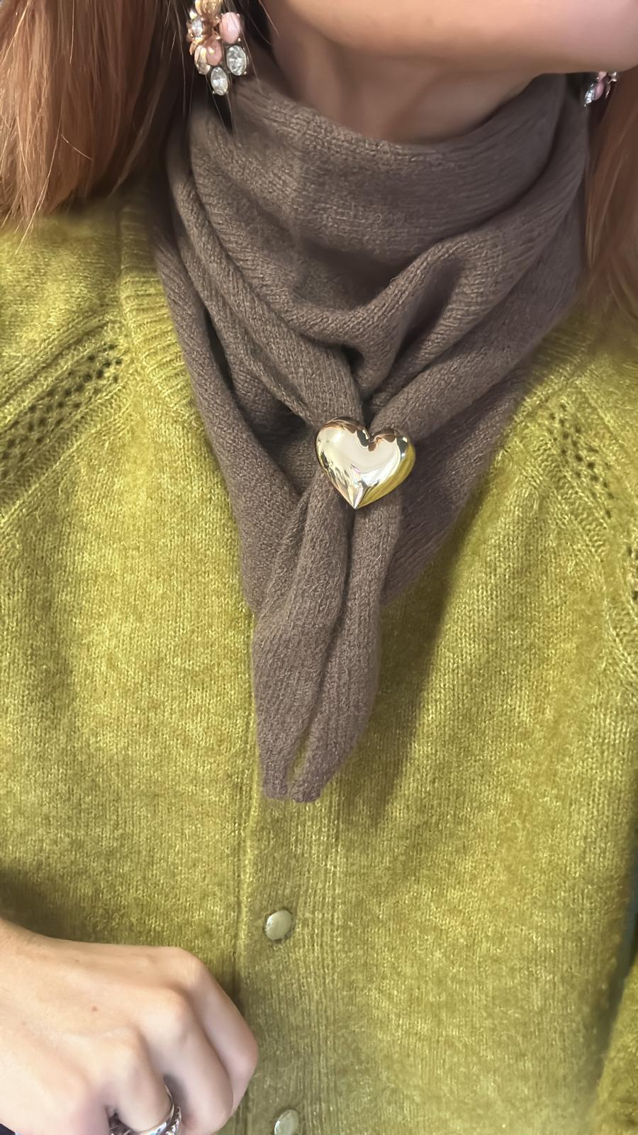 MAILLE TRIANGLE 100  LAINE VERT OLIVE