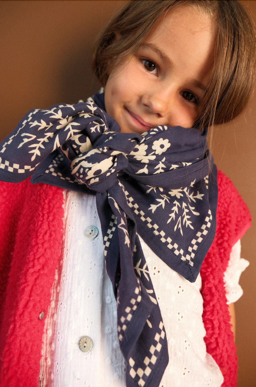 FOULARD ADULTE MYSORE BLEU MARINE