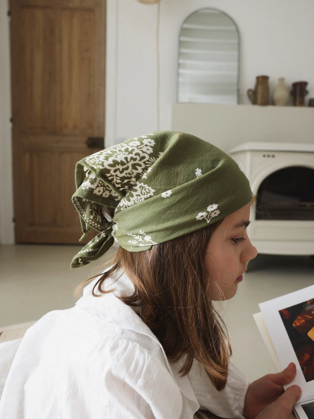 FOULARD ENFANT MYSORE OLIVE