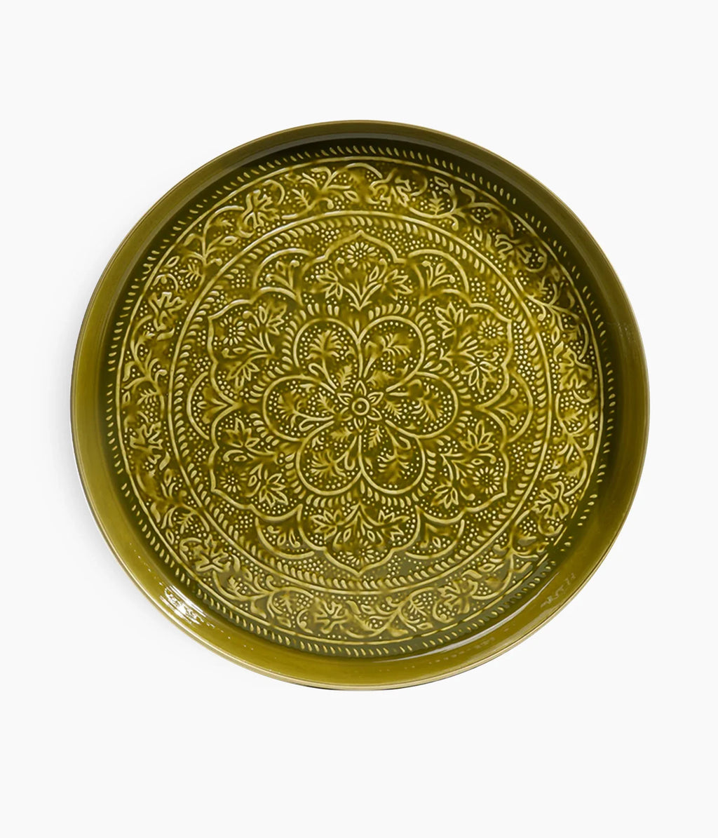 PLATEAU BERBERE OLIVE 45CM