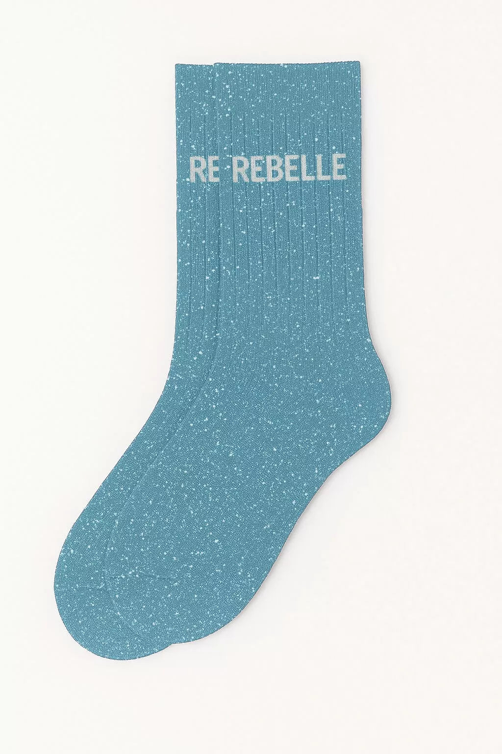 CHAUSSETTE A PAILLETTE  REBELLE -TURQUOISE